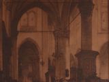 a picture of an old photo of a church