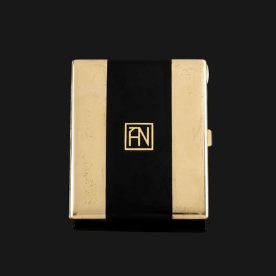 Jean Trotain - AnnÉES 1925 Etui À Cigarettes Laque Noir ET O…