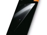 packaging design for a smartphone with a black box and a white background