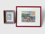 deux tableaux au mur l'un à côté de l'autre