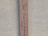 a picture of a baseball bat with a message on it