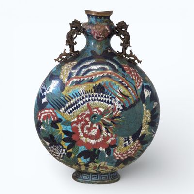 Chine, XIXe siècle Vase gourde sur piédouche dit "bianhu" en… - Photo 1