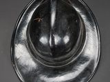 silver hat on a black background