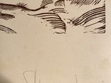 an image of a drawing of a bird sitting on top of a piece of paper