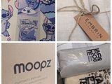 several pictures of various items that include a tag, a pillow, and a pillow case