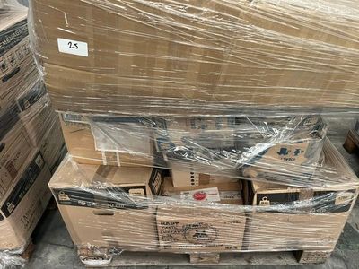 a pallet full of boxes and boxes on a pallet