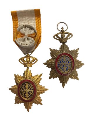 deux médailles et une médaille sur fond blanc