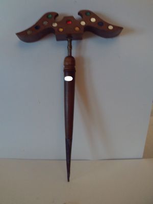 MIROIR AUX ALOUETTES A FICELLE (ht 46 cm) aile oiseau tête c…