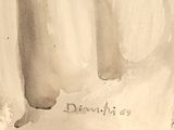 a picture of a drawing of a curtain with a name written on it