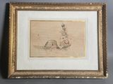 une image représentant un dessin d'un homme sur un bateau dans l'eau
