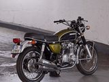 a motorcycle that is parked in a parking garage