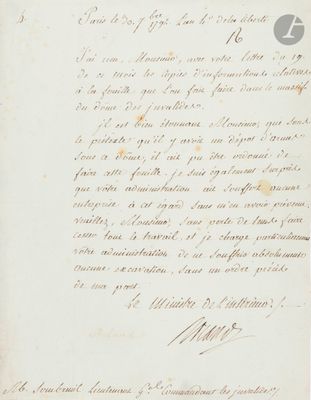 Jean-Marie ROLAND de la Platière (1734-1793). L.S. comme Min…