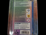 a plastic container that has a label on it