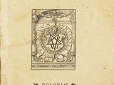 an old book with a picture of a pentagramle on it