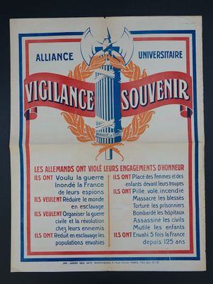 french poster for the vigilance of souvenir in paris