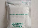 a bag of white powder sitting on a counter
