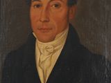 portrait d'un homme en manteau noir et chemise blanche
