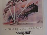 une vieille affiche de cinéma représentant un avion avec plein de gens à bord