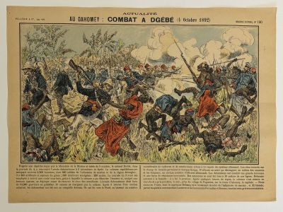 an old newspaper with a picture of a war scene in it
