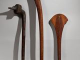 three different types of canes are displayed on a white surface