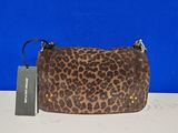 michael korsh leopard print leather shoulder bag