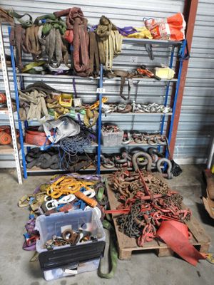 a garage filled with lots of assorted items