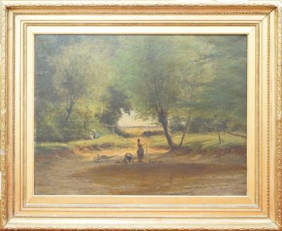 ECOLE FRANCAISE XIXe dans le goût de Jules DUPRE (1811-1898)…