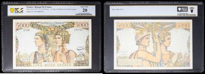 two different types of currency are shown on a black background