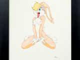 an image of a drawing of a cartoon bunny sitting on the ground