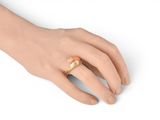 an image of a woman ' s hand with a ring on it