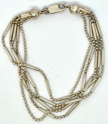 Bracelet en argent 925ml - Maille Forçat - L env : 19cm - PB…