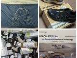 plusieurs photos d'objets divers, notamment des chaussures, un sac et une bouteille d'eau