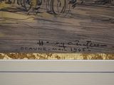 painting of a man riding a horse drawn by a man on a horse drawn carriage
