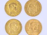 four gold sovereigns of the british empire