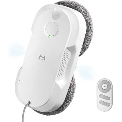 une image représentant un casque audio blanc muni d'une télécommande