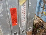 a metal radiator that has a sticker on it