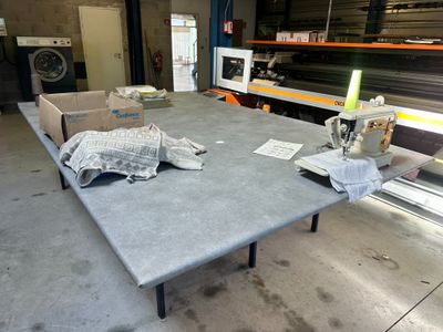 a table that has a bunch of items on it