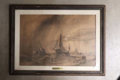 D'après George SHEFFIELD (1839-1892) "Off Dover" procédé enc…