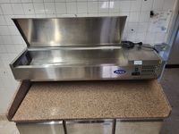 ATOSA marbre à pizza en inox, plateau à granit rose, ouvrant… (photo 2)