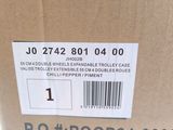 a cardboard box with a price tag on it