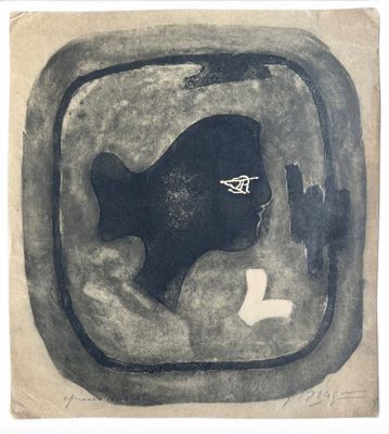 une image représentant un dessin en noir et blanc d'un poisson dans un bocal