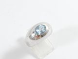 sterling silver ring with blue topaz stone