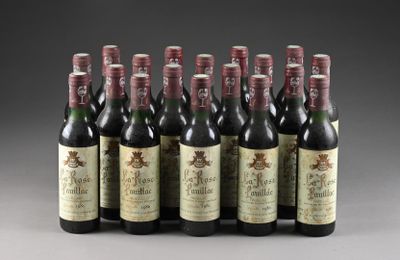six bouteilles de vin sont alignées dans une rangée