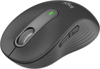 a close up of a computer mouse on a white surface