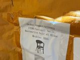 a piece of paper taped to a wall with a picture of a chair on it