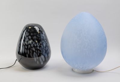 Envy Lighting, lampe à poser en verre teinté H: 32 cm, on jo…