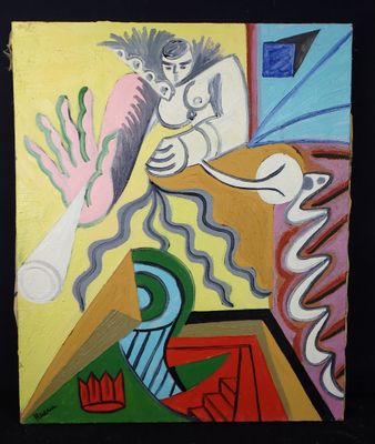 une image d'un tableau représentant une femme et un homme