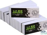 four packs of white business cards sitting on top of each other