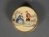 a picture of a miniature picture of a man and a woman