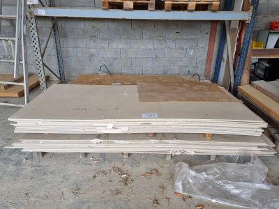 a pile of wood sitting on the floor in a garage